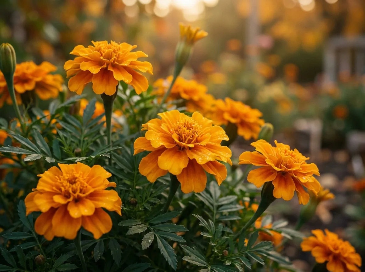 Marigold flower in bloom