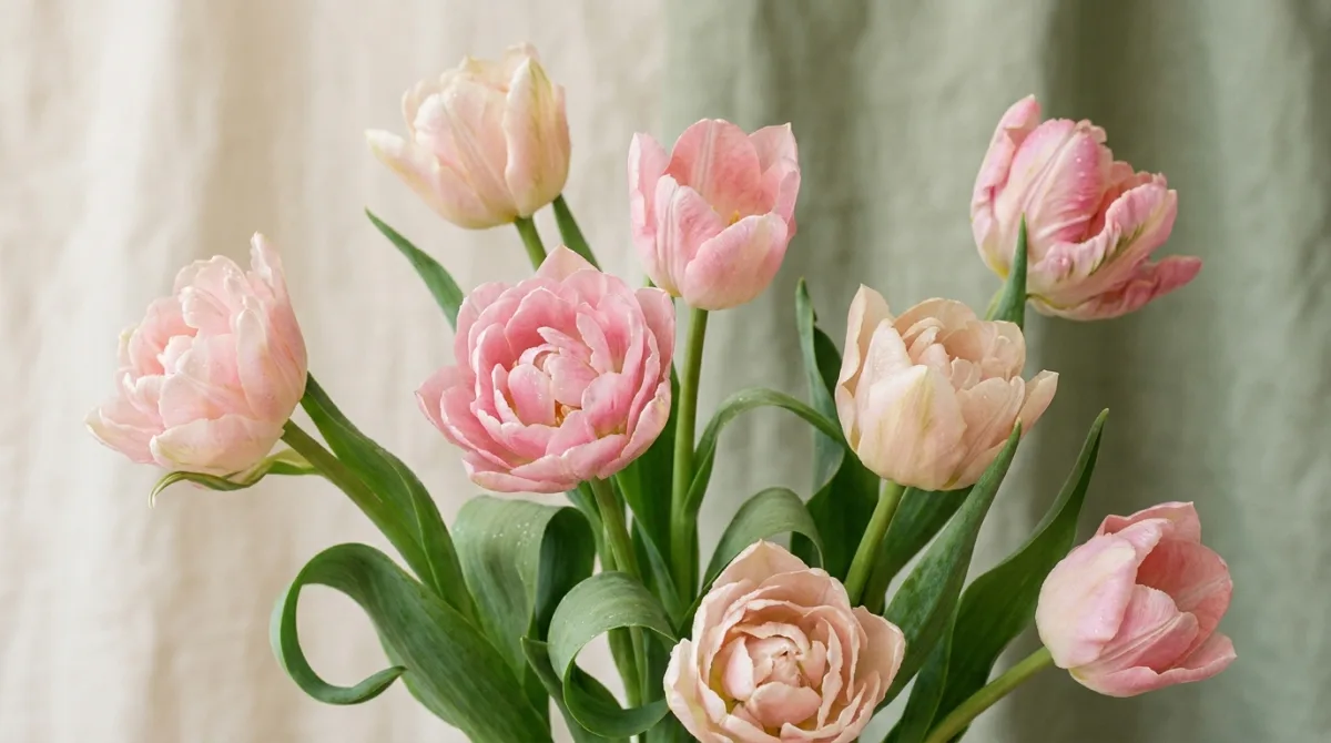 Pink tulip flower
